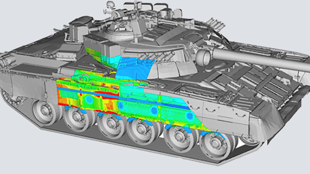 Tank showing vulnerable area