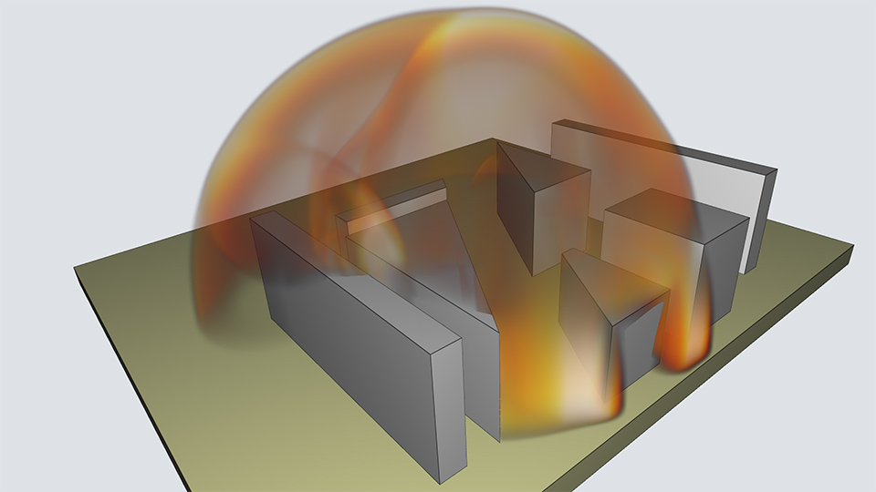 Urban blast simulation using CFD