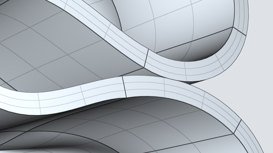 True surface contact between element faces