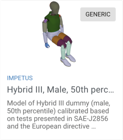 Hybrid III dummy object